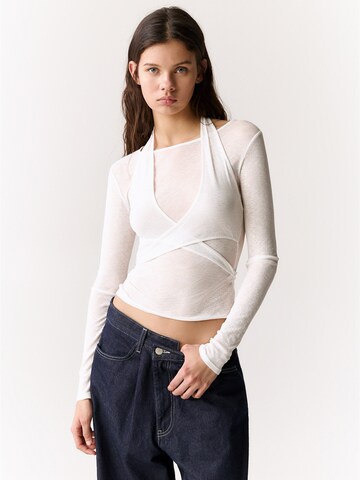 T-shirt Pull&Bear en gris : devant