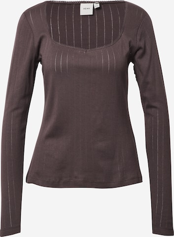 ICHI Sweater 'GIA' in Brown: front