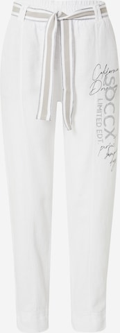 Soccx Regular Pants in White: front