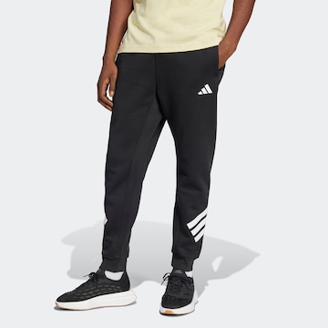 juoda ADIDAS SPORTSWEAR Siaurėjantis Sportinės kelnės 'Future Icons': priekis
