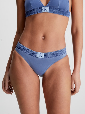 Calvin Klein Swimwear Dół bikini w kolorze niebieski