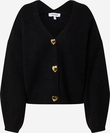 EDITED Knit cardigan 'Jaliyah' in Black: front