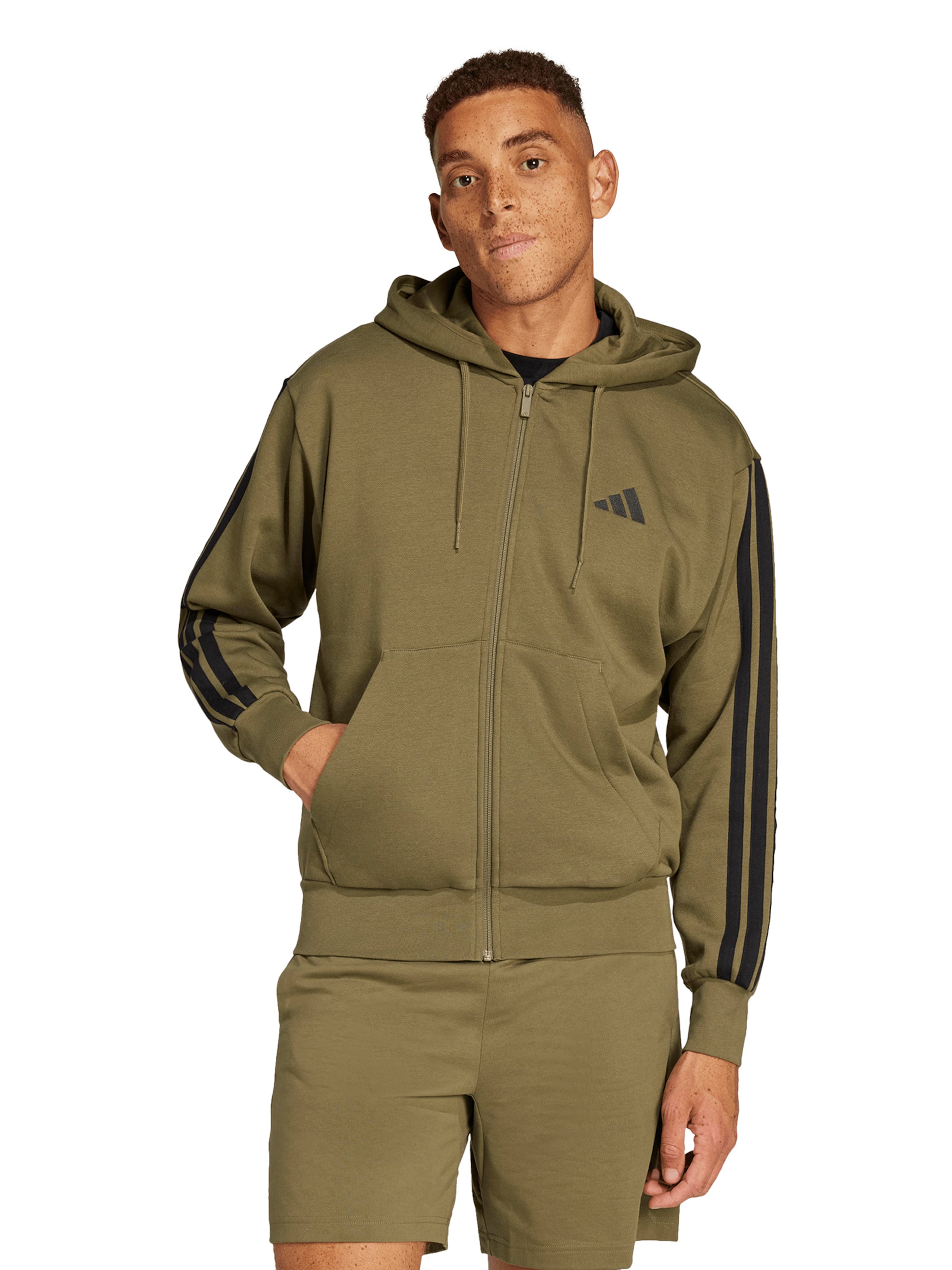 ADIDAS SPORTSWEAR Sportsweatjacke in Grün: Vorderseite