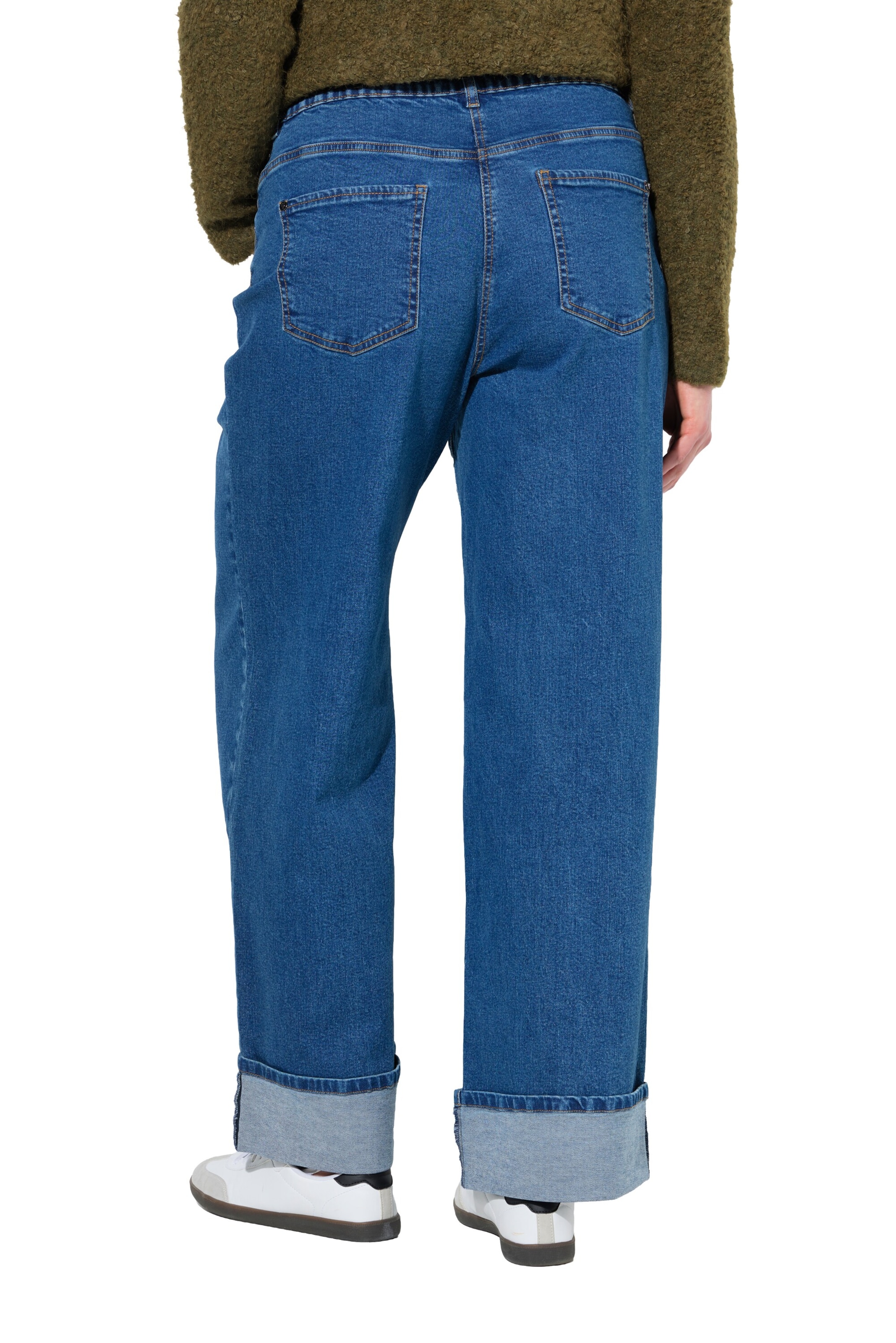 Ulla Popken Wide Leg Jeans in Blau