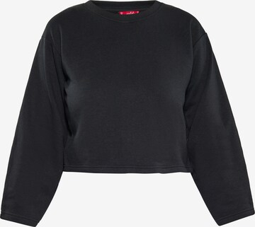 Sweat-shirt swirly en noir : devant