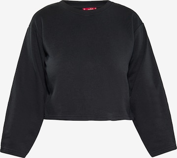 swirly Sweatshirt i svart: framsida