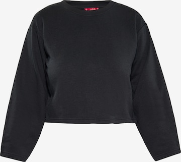 swirly - Sudadera en negro: frente