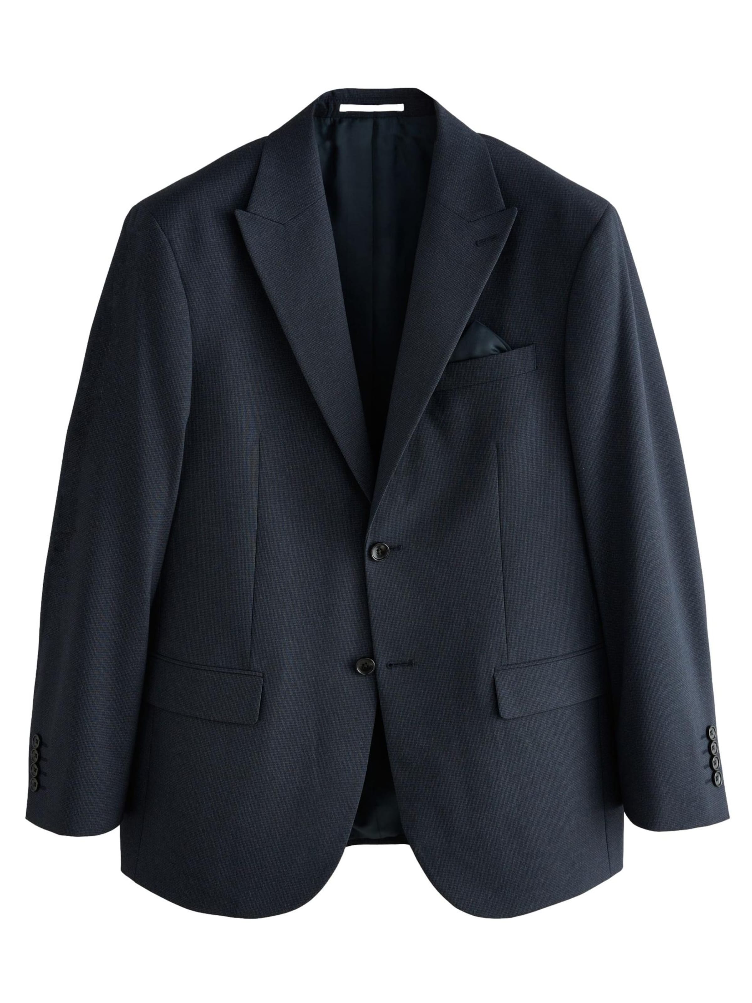 Next - Ajuste regular Chaqueta tipo saco para negocios en azul: frente