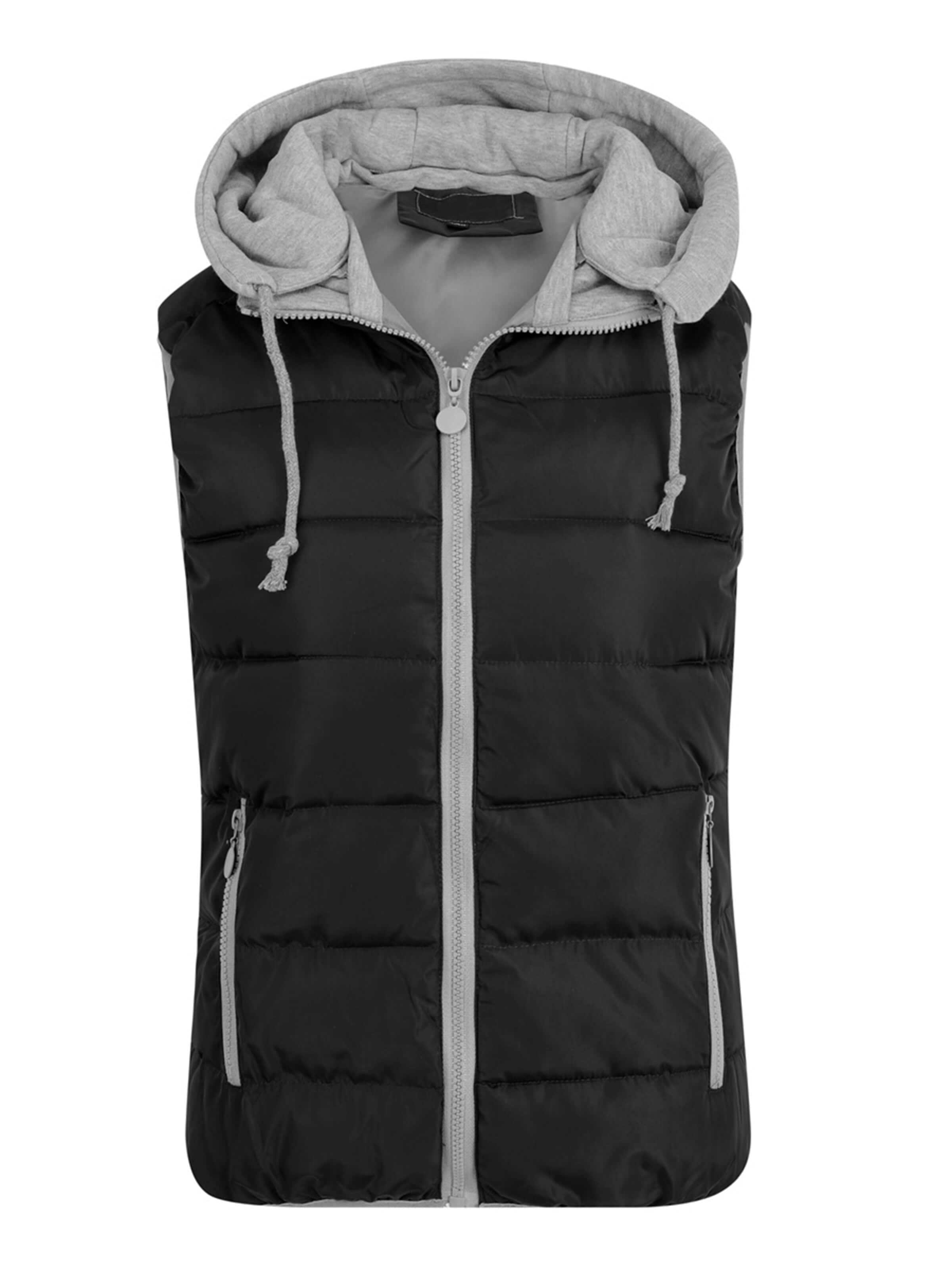 YOUTHUP Vest in Black: front