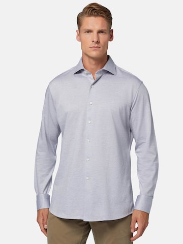 Regular fit Camicia di Boggi Milano in grigio: frontale