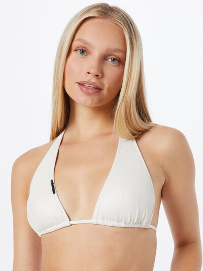 Calvin Klein Swimwear Bikini Top in Cream, View model