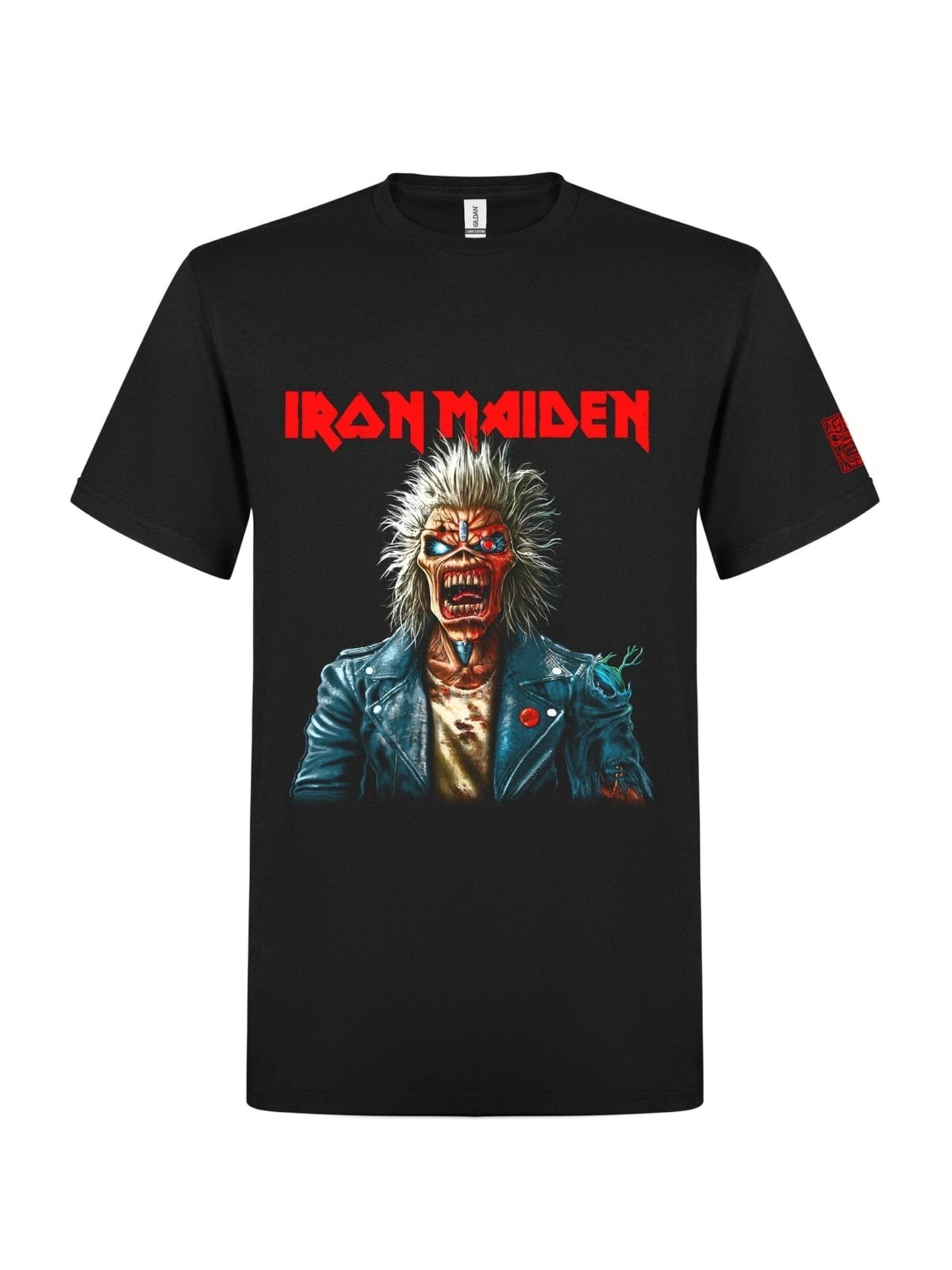 Iron Maiden Shirt 'Iron Maiden  Portrait Eddie Scream' in Black: front