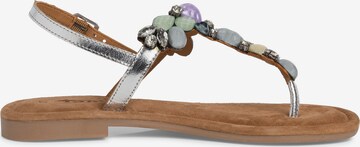 TAMARIS T-Bar Sandals in Silver