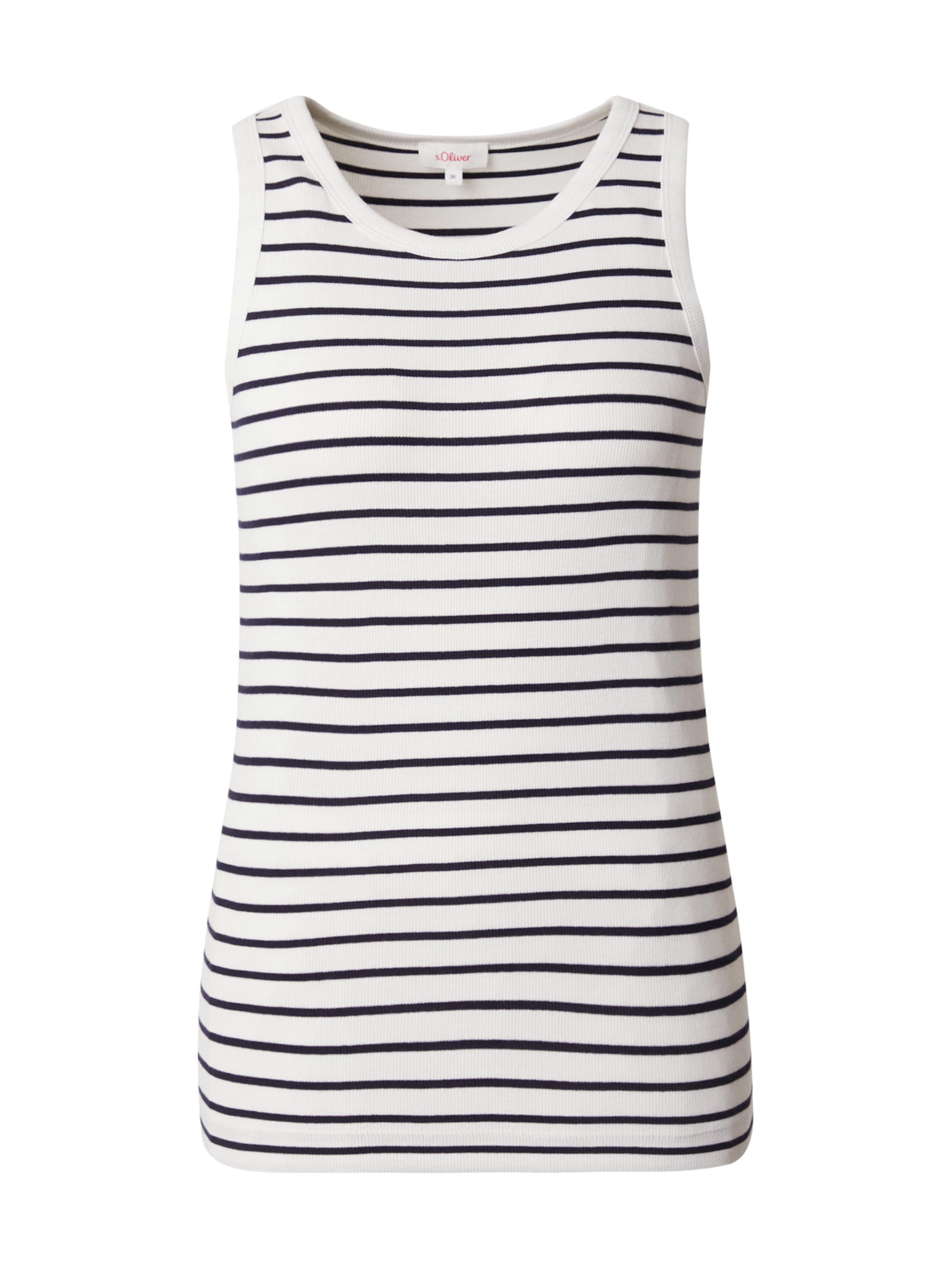 s.Oliver Haut en bleu marine / blanc, Vue avec produit