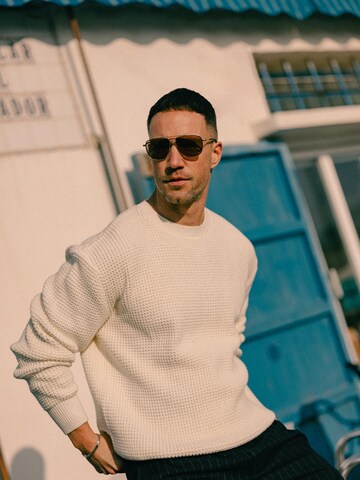 DAN FOX APPAREL Sweater 'Eren' in White