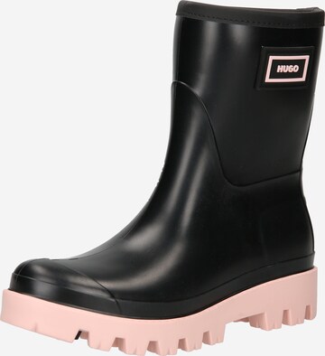 Bottes en caoutchouc 'Athena' HUGO en noir : devant