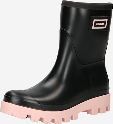 Bottes en caoutchouc 'Athena' HUGO Red en noir : devant