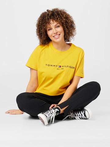 T-shirt Tommy Hilfiger Curve en jaune