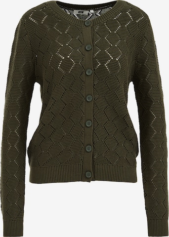 WE Fashion Strickjacke in Grün: Vorderseite