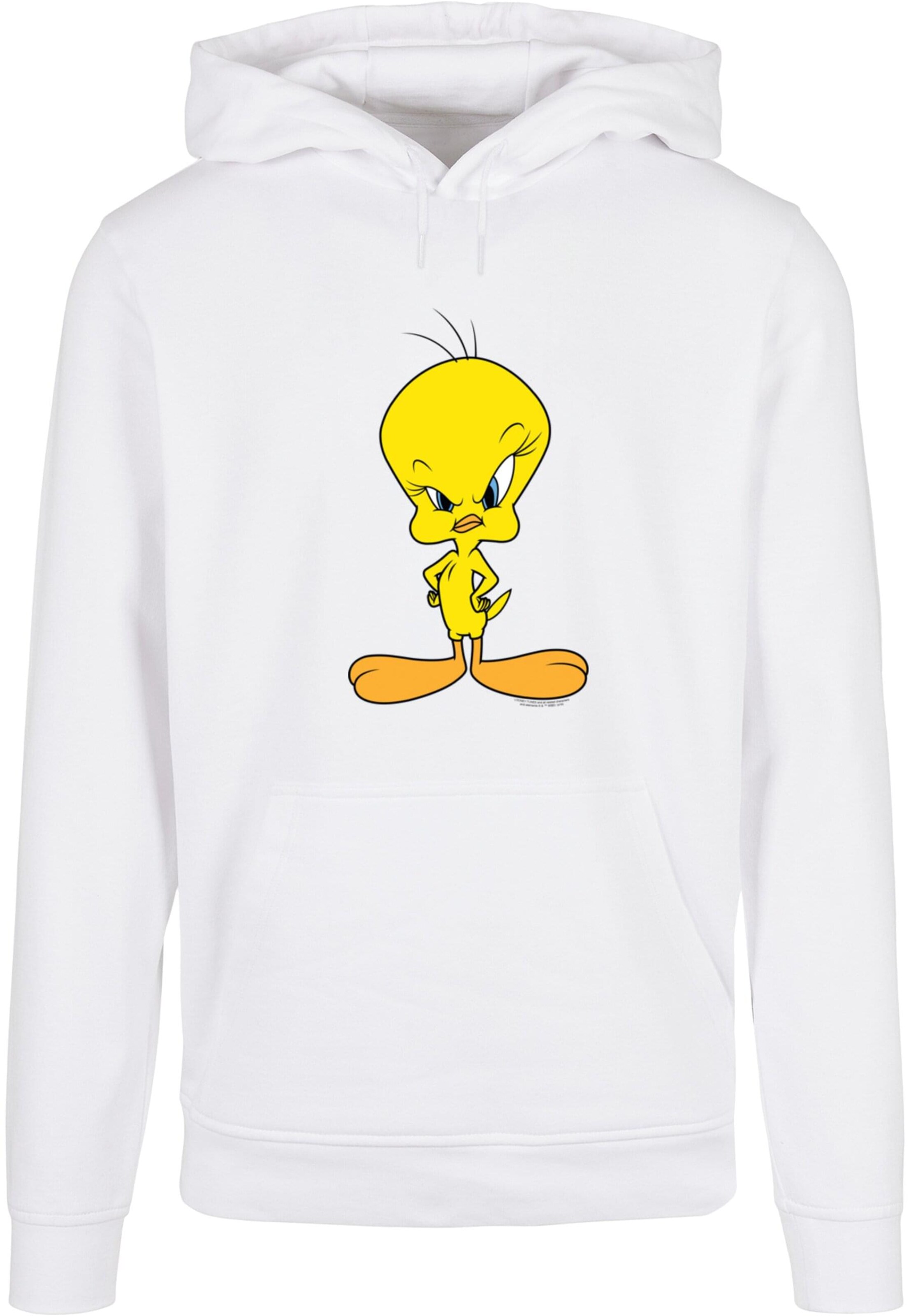 ABSOLUTE CULT Sweatshirt 'Looney Tunes - Angry Tweety' in White: front