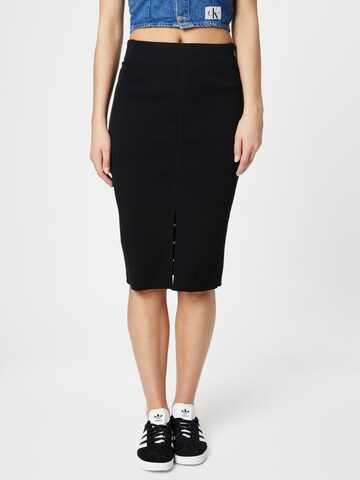 Calvin Klein Jeans Skirt 'Hook & Eye' in Black: front