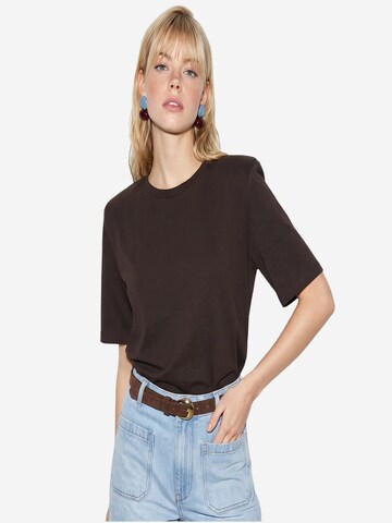 T-shirt 'T-Shirts' Bianco Lucci en marron