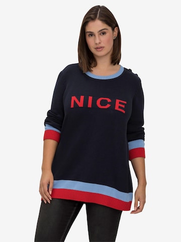 SHEEGO Sweater in Blue: front