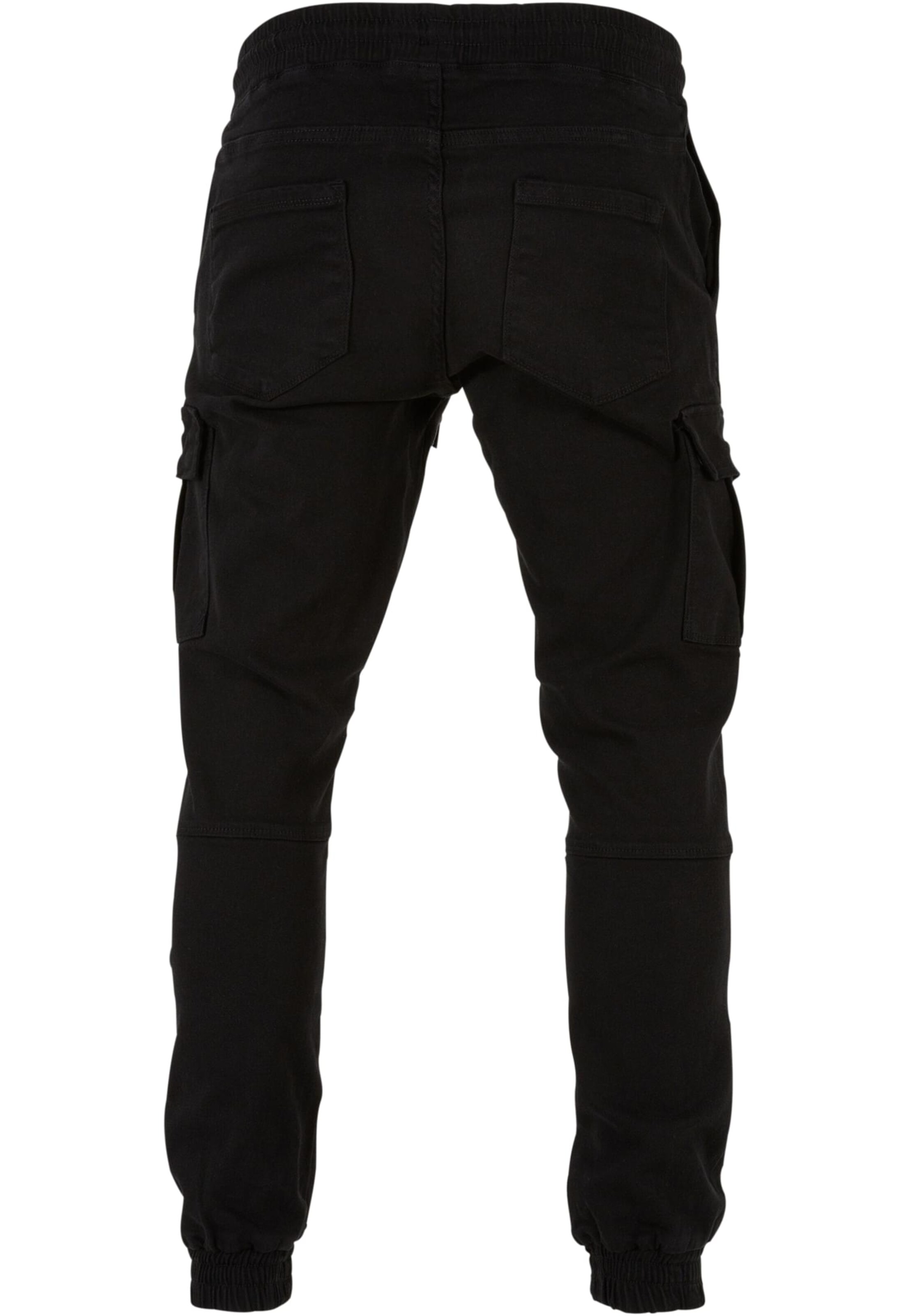 DEF Конический (Tapered) Джинсы-карго 'Litra Antifit' в Черный