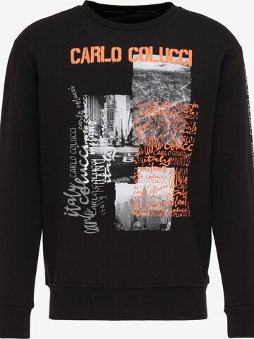 Carlo Colucci Sweatshirt 'Ciprani' in Zwart: voorkant