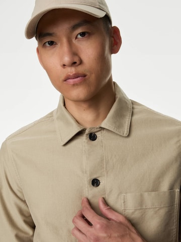 Marks & Spencer Regular fit Overhemd in Beige