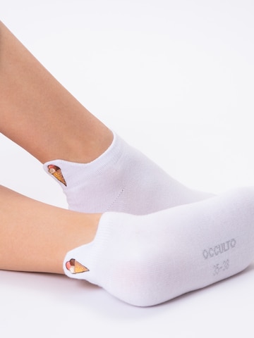 Occulto Ankle Socks 'Luca' in White