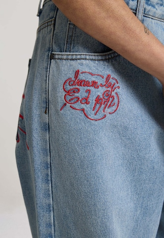 Ed Hardy Wide leg Jeans 'Cherry Skull' in Blauw
