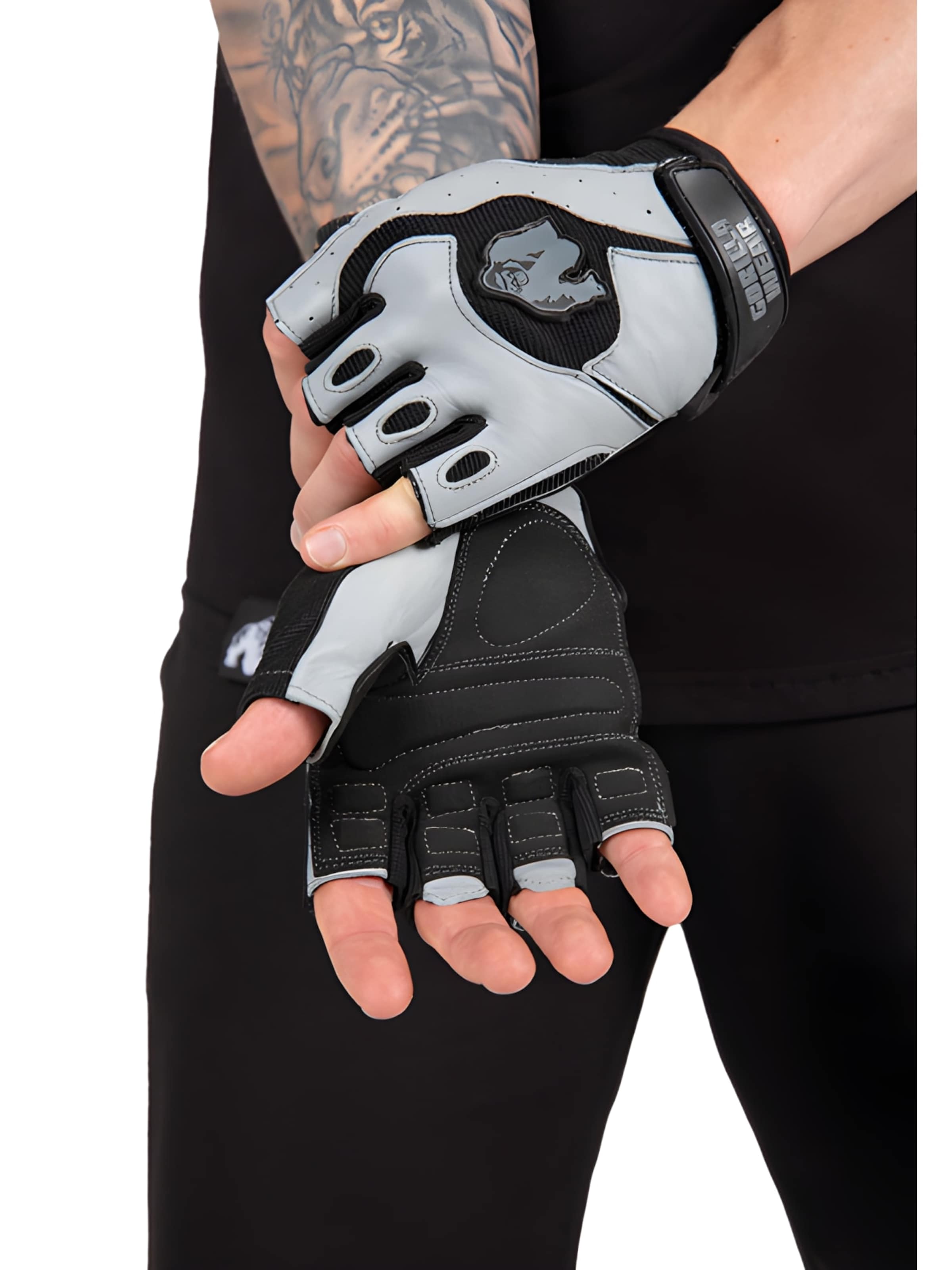 Gants de sport 'Mitchell' Gorilla Wear en gris : devant