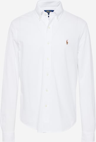 Coupe regular Chemise Polo Ralph Lauren en blanc : devant