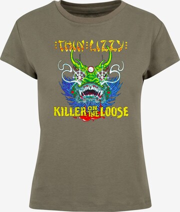 Merchcode Shirt 'Thin Lizzy - Killer Cover Box Tee ' in Green: front