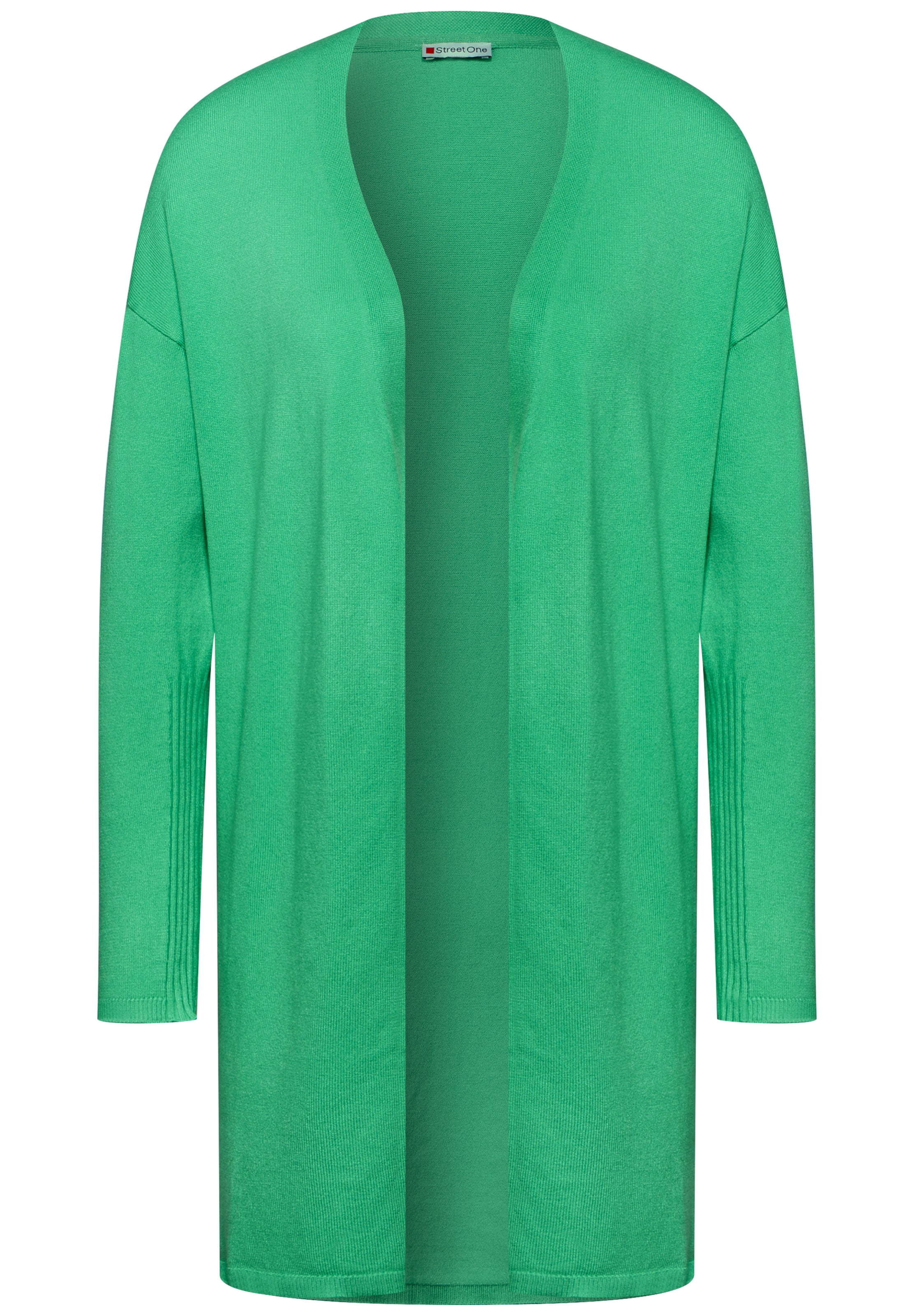 STREET ONE Langer Cardigan in Grün: Vorderseite