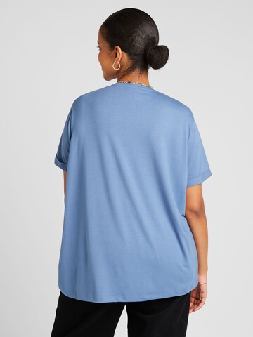 ONLY Carmakoma Shirt 'MOSTER' in Blauw