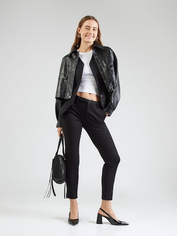 FREEMAN T. PORTER Úzky strih Chino nohavice - Čierna