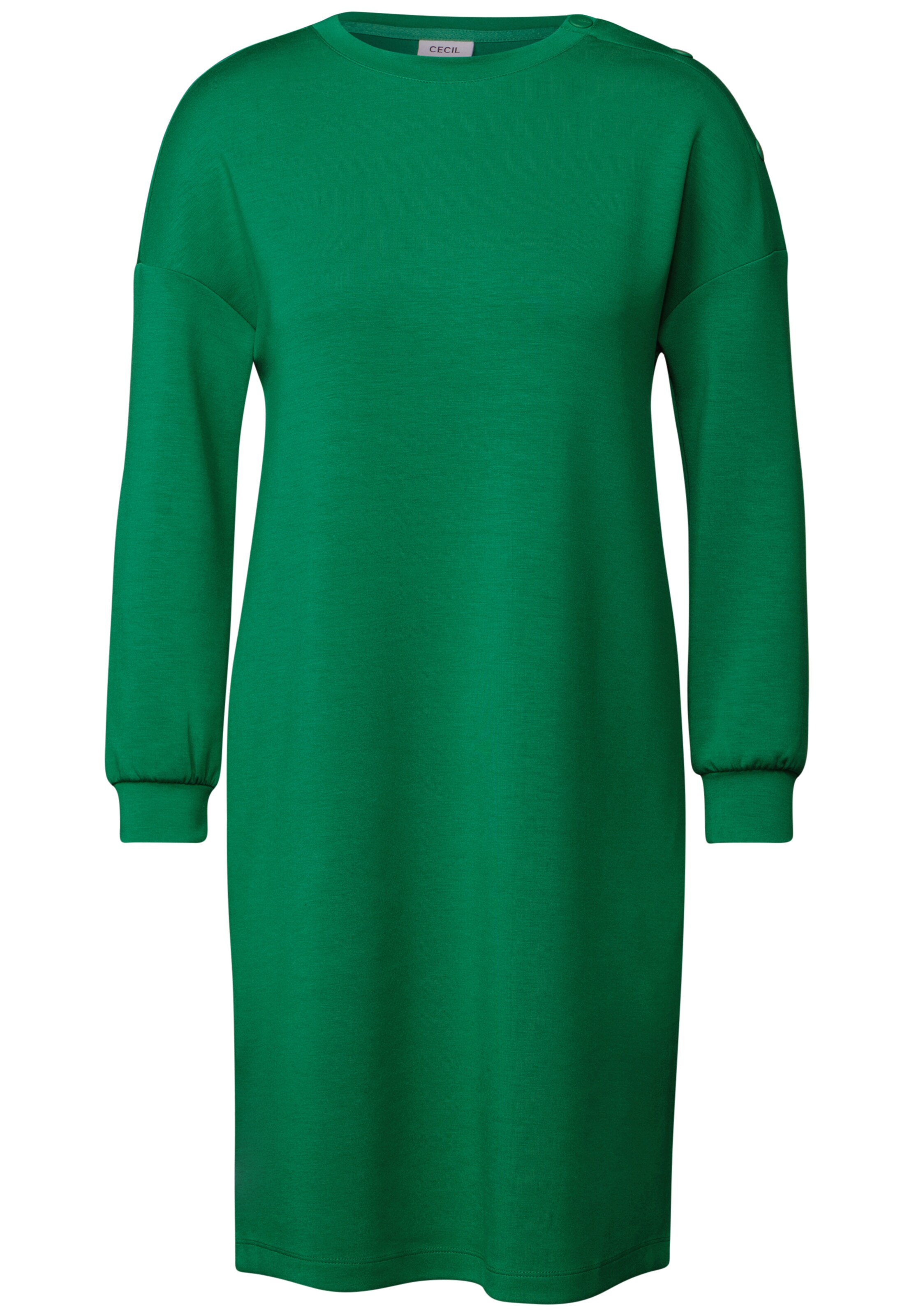 CECIL Kleid mit Knopfdetail in Grün: Vorderseite
