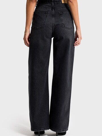IT'S BASIC Wide leg Jeans 'Olea Wide High Rise Jeans' in Black