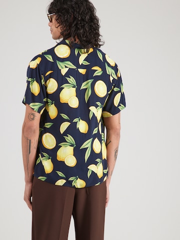 JACK & JONES Rovný strih Košeľa 'JJLEMON' - Modrá