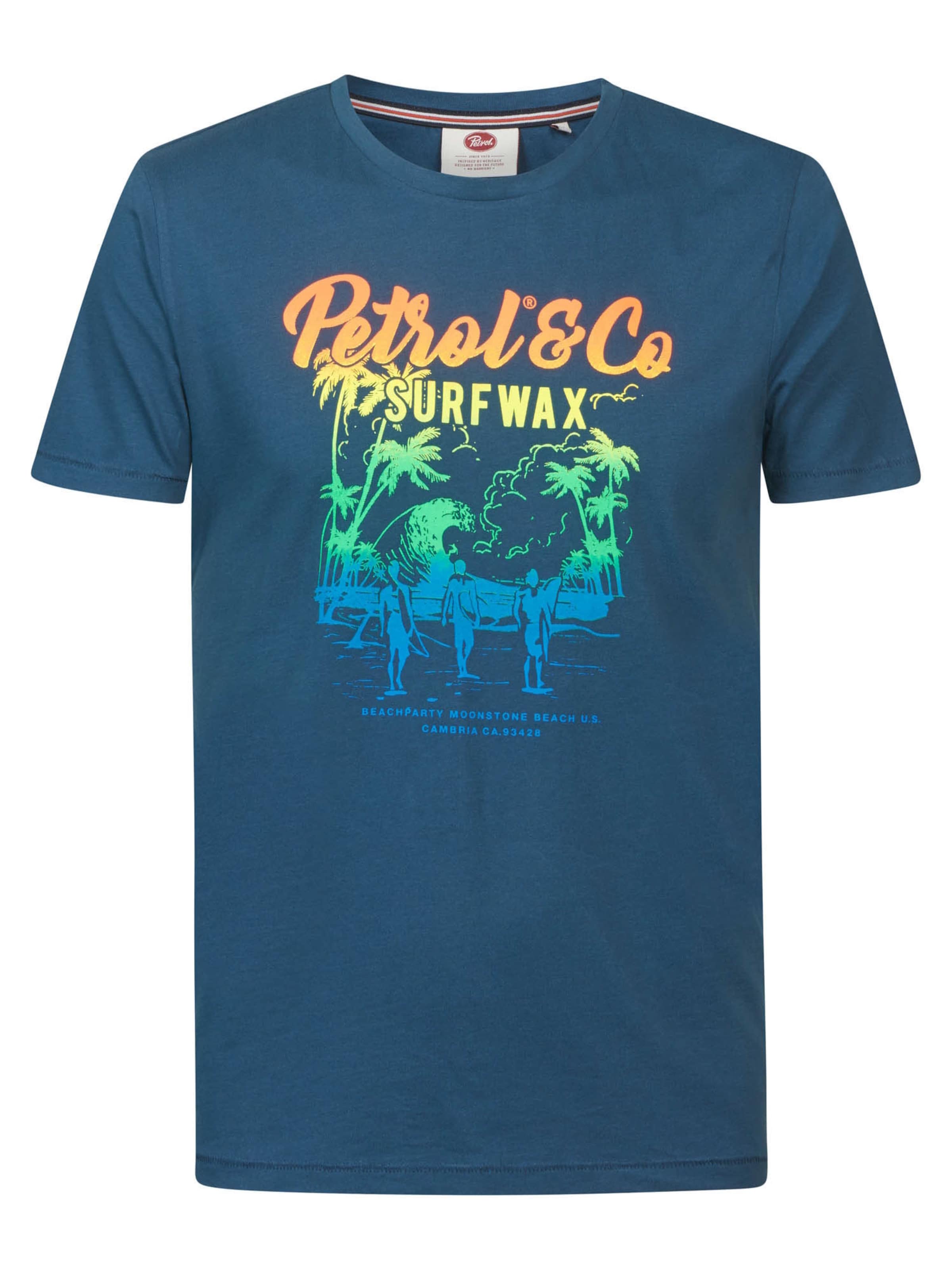 Petrol Industries - Camiseta en azul: frente