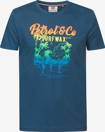 Petrol Industries - Camiseta en azul: frente