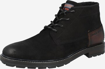 bugatti Lace-Up Boots 'Bolo Exko' in Black: front