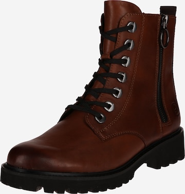 REMONTE Lace-Up Ankle Boots in Brown: front