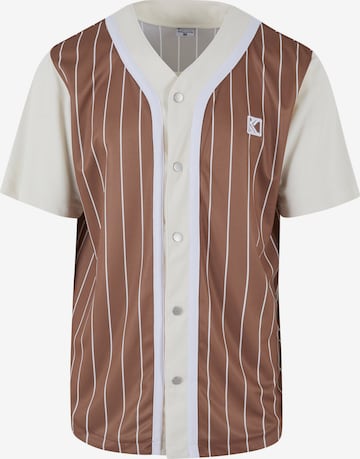 Karl Kani Regular fit Button Up Shirt in Brown: front