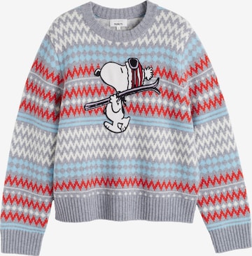 Chinti & Parker Neulepaita 'Snoopy Ski Fairisle' värissä harmaa: etupuoli