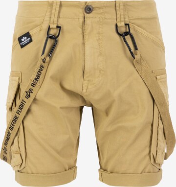 ALPHA INDUSTRIES - Pantalón cargo en beige: frente