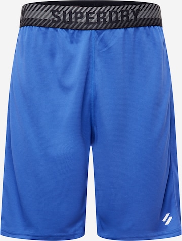 Superdry Workout Pants 'Core' in Blue: front