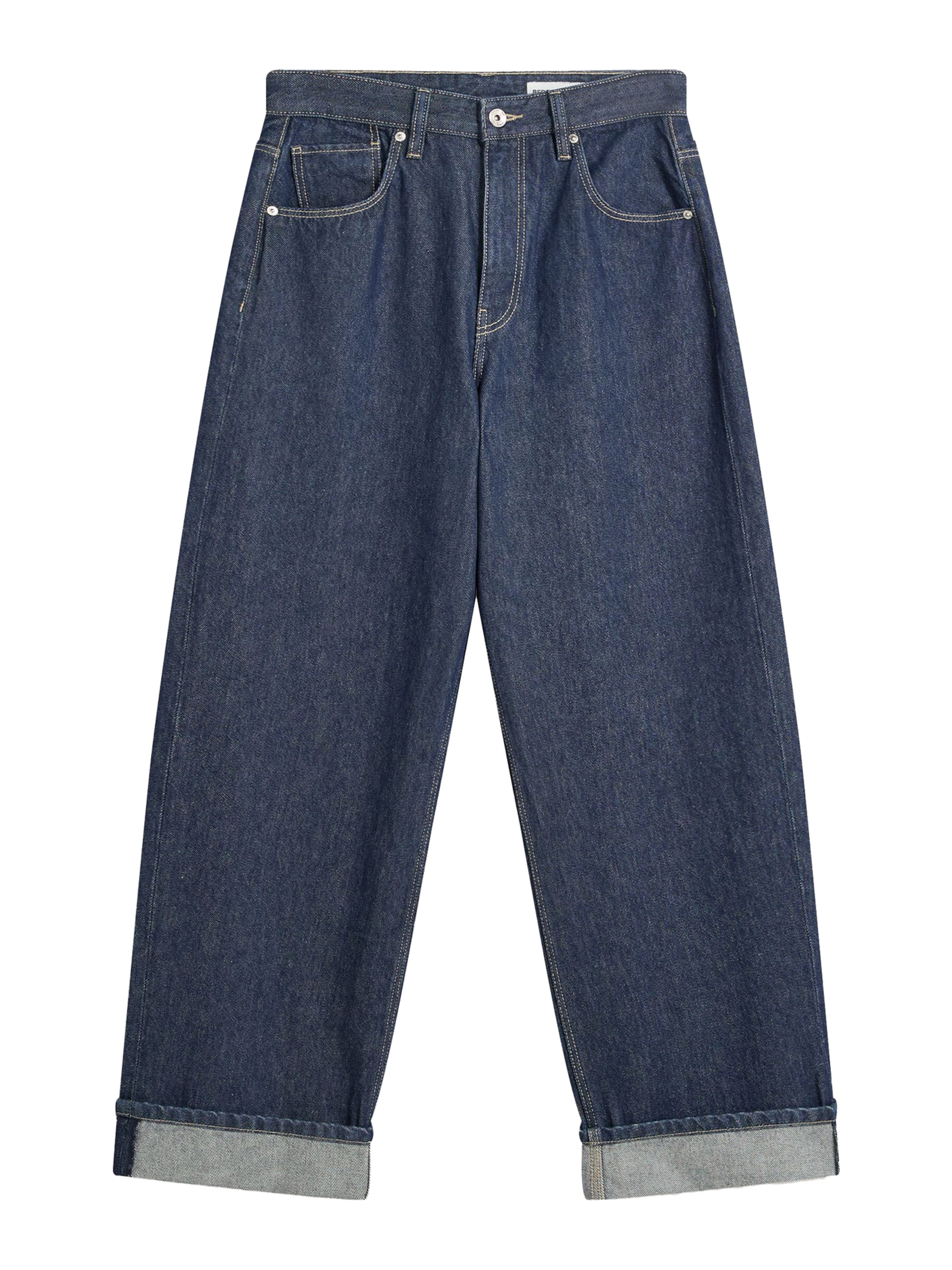 Bershka Широки крачоли Дънки в синьо: отпред